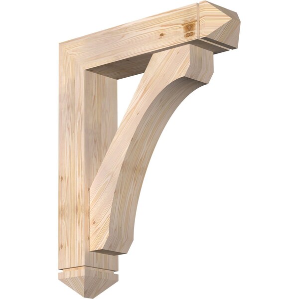 Ekena Millwork Legacy Arts and Crafts Smooth Bracket w/ Offset Brace, Douglas Fir, 7 1/2"W x 32"D x 40"H BKT0806X32X40LEC03SDF - main